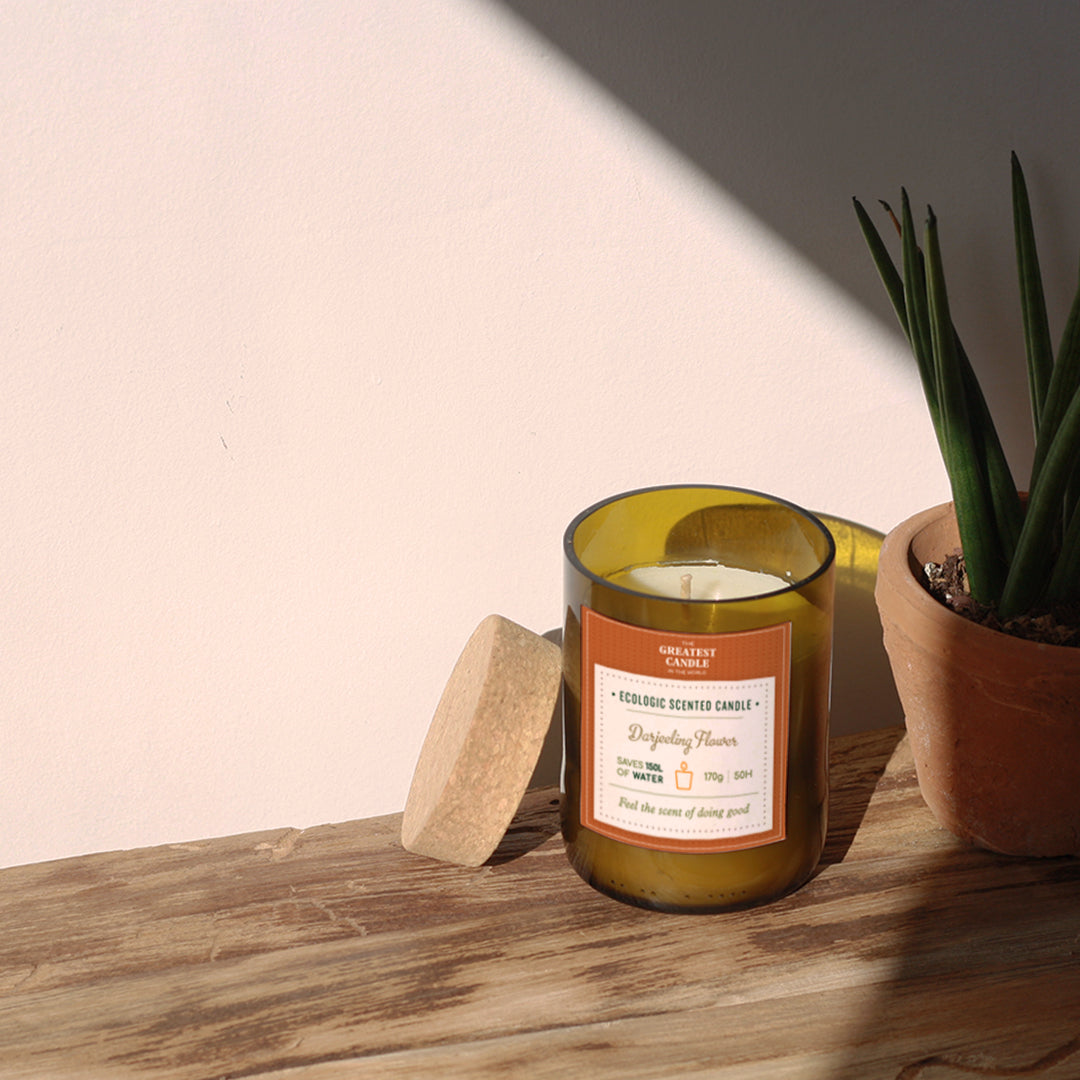 VELA ECOLÓGICA CANDLE IN A BOTTLE DARJEELING FLOWER